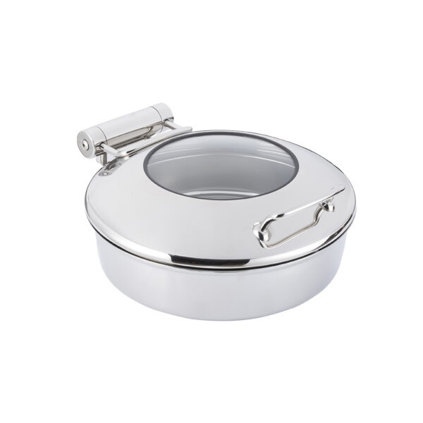 Vista Chrome Round Chafing Pot 4.22 Qt, 1 EA