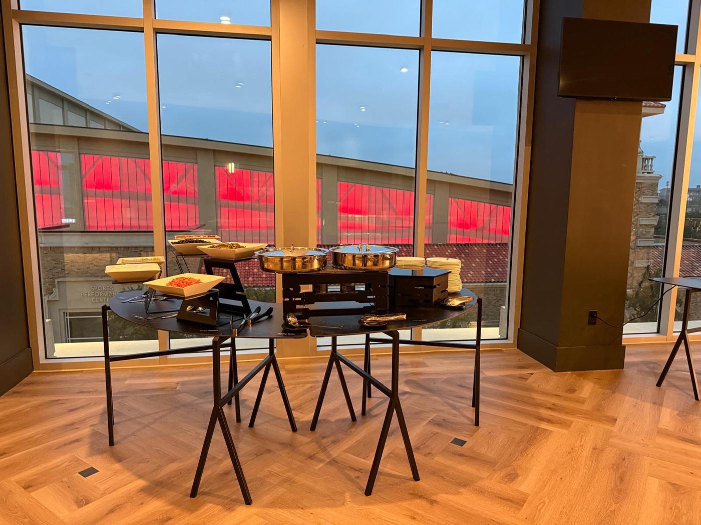 Modulite station in a suite overlooking the stadium